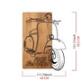 Wallity Nostalgic Scooter Escultura de pared Negro y Nogal